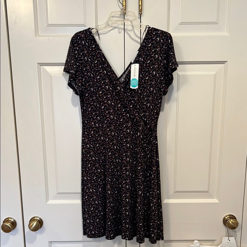 Kaileigh Black and White Fit and Flare Midi Dress